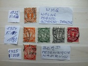 6szt. znaczki Fi 108 BŁĄD 1923r. WMG Herb DANZIG Niemcy PMW Rzesza