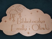 Tabliczka z napisem Biblioteczka + imi