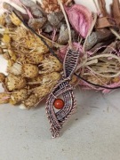 Jaspis Czerwony Miedź Wisior Kamienie naturalne Rękodzieło 