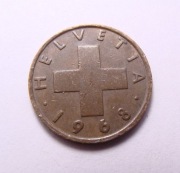 Szwajcaria 1 rappen 1968