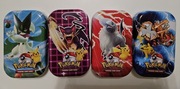Karty pokemon metalowa puszka.