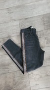 Topshop spodnie jeansowe z lampasami s/m 