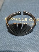 Srebrny nowoczesny oksydowany pierścionek. Vintage