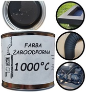 FARBA ŻAROODPORNA 1000 °C CZARNY MAT 500 ml TRWAŁA TŁUMIK PIEC KOMINEK GRIL