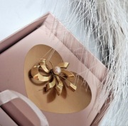 PRZEPIĘKNA ZŁOTA BROSZKA KOKARDA PR.585 4,69G 