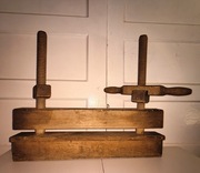 Drewniany ścisk/prasa introligatorska 