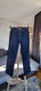 Jeansy straight leg ciemny denim granat L