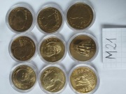 M21 Monety NG 2zł 9szt Gniezno Paderewski Powstanie Wlkp Dybowski Nysa