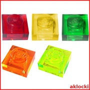 LEGO 3024 PŁYTKA 1x1 czerwony pomarańczowy żółty zielony neon ziel. - 2 szt