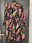 Sukienka modny wzór kwiaty floral kwiecista rozkloszowana hit blog roz.42 
