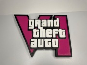 Logo GTA 6 – dekoracja 3D – druk 3D