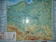 Mapa Polski, format 40x58 cm, dwustronna (fizyczna i administracyjna)