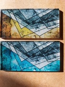 Mozaika szklana prostokąty 9,8x4,5cm nadruk na szkle abstrakcja