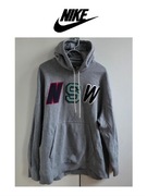 Nike NSW bluza męska L fit XL szara z kapturem Logo  frotte 
