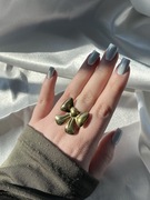 Pierścionek ze stali nierdzewnej w kolorze złotym regulowany