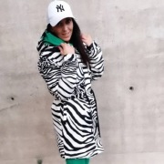 Parka wodoodporna i wiatroszczelna zebra