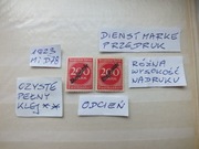 2szt. znaczki Mi D78 ** przedruk DIENST odcień Niemcy 1923r. CYFRY Rzesza