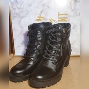 Czarne Botki na obcasie 41 JAK NOWE!