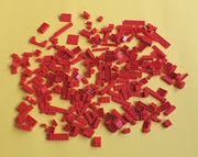 Uzywane klocki LEGO podzielone na kolory