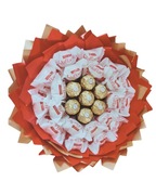 Słodki bukiet z pralin Raffaello, Ferrero Rocher prezent na Urodziny