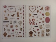 Naklejki planer scrapbooking DecoTime 2 szt. arkusze A4 - romantyczne ptaki