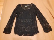 Czarna haftowana bluzka Desigual 38 M