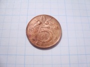 Holandia moneta 5 cent 1948 brąz Wilhelmina