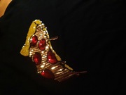 Czarna bluzka z cekinową pizzą XL