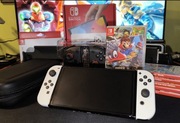Nintendo Switch OLED + 6 gier (3 gry Mario) + akcesoria - OKAZJA 