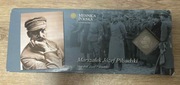 Zestaw kolekcjonerski - Józef Piłsudski - banknot, sztabka i klipa