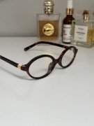 Damskie okulary zerówki ozdobne panterkowe złote nowe modne hit 2026