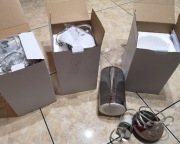 Srebrne lampy 3 sztuki nowe 