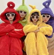 Piżama Teletubisie dla Przyjaciół Miękkie na Całe Ciało dla Dorosłych