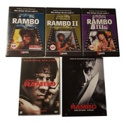 Rambo 1-5 DVD Komplet Sylvester Stallone Filmy Sensacyjne Lektor Polski