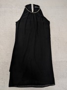 czarna elegancka zwiewna wizytowa sukienka Esprit 36 - 38 - 40 jak nowa