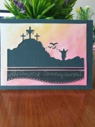 Kartka świąteczn,wielkanocna, chrześcijańska,Krzyż