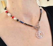 Naszyjnik z Lapis Lazuli, Turmalinu i Perły „Amina I” – Inspiracja Duszy