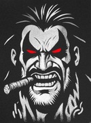 Lobo DC Oryginalny obraz ręcznie grawerowany... Staloryt