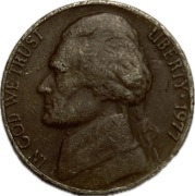 USA - 5 centów (Nickel) 1977, Jefferson