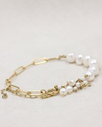 Perły naturalne, bransoletka z pereł,  stal szlachetna 