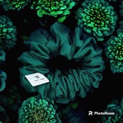 Gumka do włosów scrunchie zielona