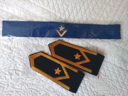 Pagony do koszuli wraz z otokiem do rogatywki - młodszy aspirant PSP