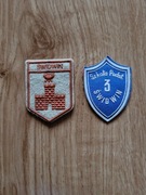 Tarcza Szkolna Szkoła Podstawowa 3 Świdwin + naszywka z herbem miasta - PRL