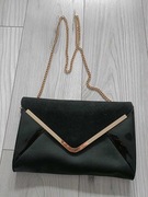 Torebka listonoszka czarna z łańcuszkiem