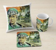 Kapitan Kloss komiks retro PRL prezent zestaw Poduszka kubek podkladka