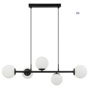 Lampa wisząca Maddie czarna 5 x E14 Lamkur