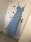 Piękna sukienka Butik Anetta 36 z odpinanym Trenem Pink Boom Stan idealny 