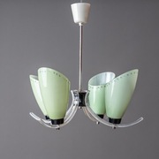 Żyrandol 4-ramienny SZM Warszawa lata 60 New Look Pop-Art Mid-Century PRL