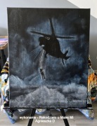 Ręcznie malowany obraz BLACK HAWK NA RATUNEK 