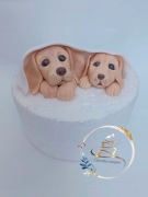 Pieski ręcznie wykonane z masy cukrowej  Saracino 